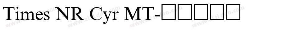 Times NR Cyr MT字体转换